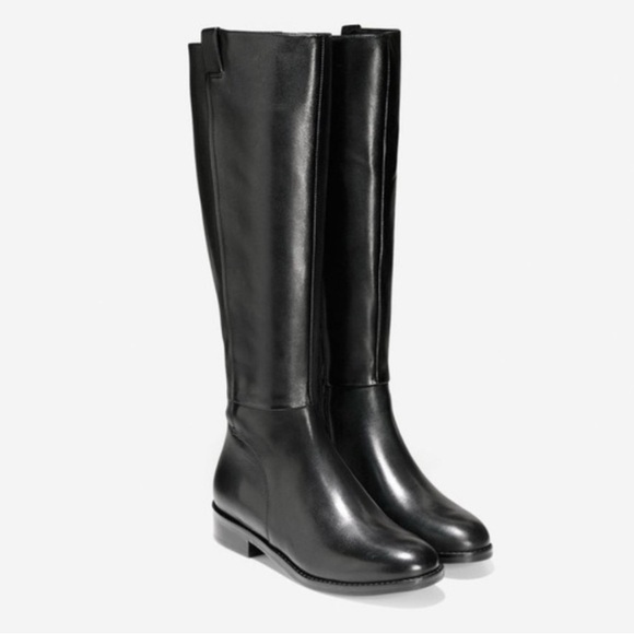 Cole Haan Shoes - Cole Haan Katrina Knee-High Riding Boots Black Leather Size 9.5B